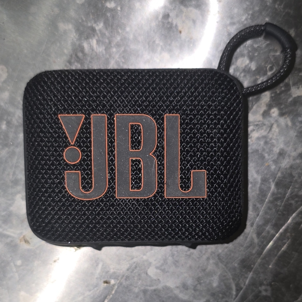 JBL GO4 Black Speaker with Orange Accent